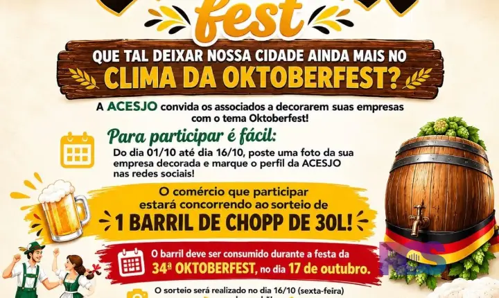 ACESJO promove ação especial de Oktoberfest entre os associados