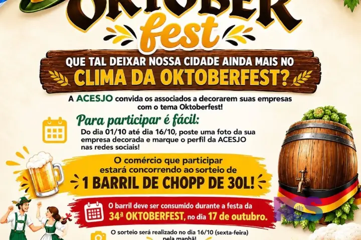 ACESJO promove ação especial de Oktoberfest entre os associados
