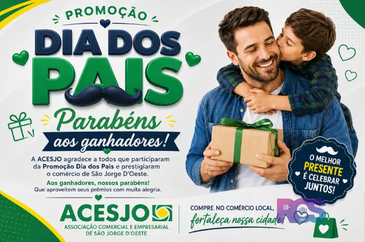 ACESJO REALIZA SORTEIO DA PROMOÇÃO DO MÊS DOS PAIS