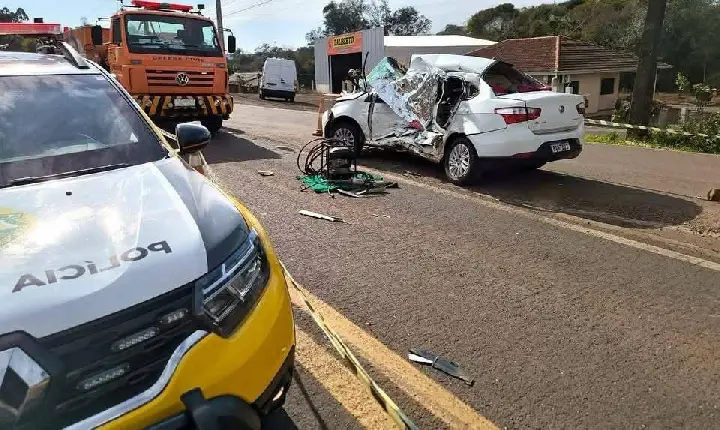 Acidente com vítima fatal é registrado na PR-281 em Salto do Lontra