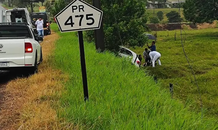 Acidente de trânsito deixa um ferido na PR-475 em São Jorge D’Oeste
