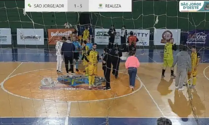 ADR São Jorge é goleado em casa pelo Realeza e se complica na Série Bronze de futsal
