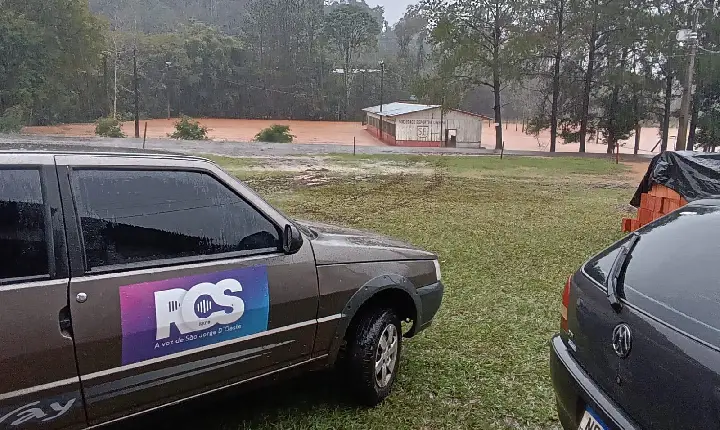 Alagamentos em São Jorge D'Oeste Causados pela Intensa Chuva Desta Quinta-Feira (26)