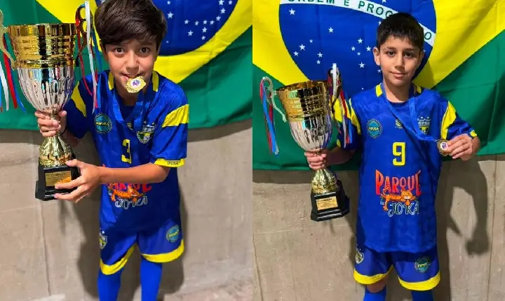 Brasil é campeão da Copa Internacional Kids de Futsal e atletas de São Jorge D'Oeste trazem a taça para casa