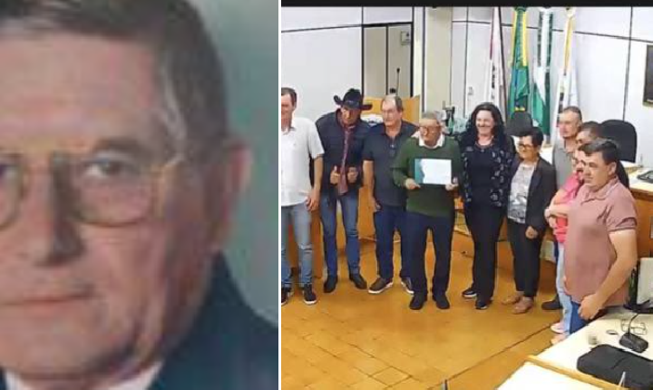 Câmara de Vereadores de São Jorge D’Oeste presta homenagem a Miguel Bloch Moser por trajetória de fé, trabalho e dedicação à comunidade
