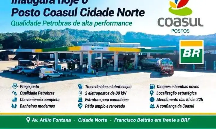Coasul inaugura novo posto em Francisco Beltrão e amplia presença na Cidade Norte