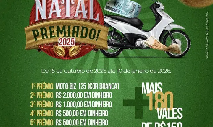 Comércio de São Jorge D’Oeste realiza série de sorteios do Natal Premiado 2025 e movimenta clientes às vésperas das festas