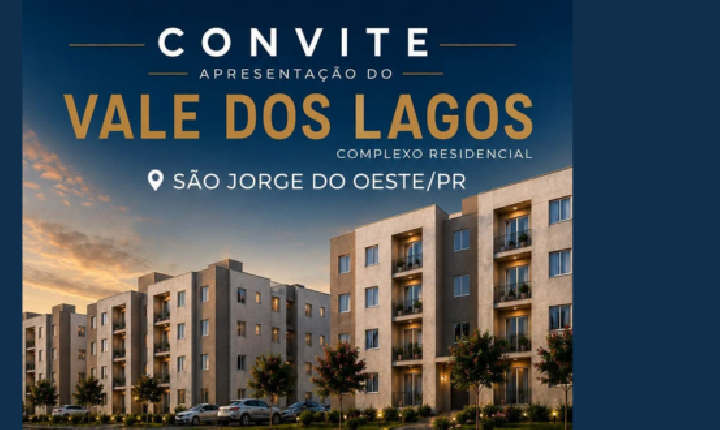 Complexo Residencial Vale dos Lagos será apresentado em São Jorge D'Oeste