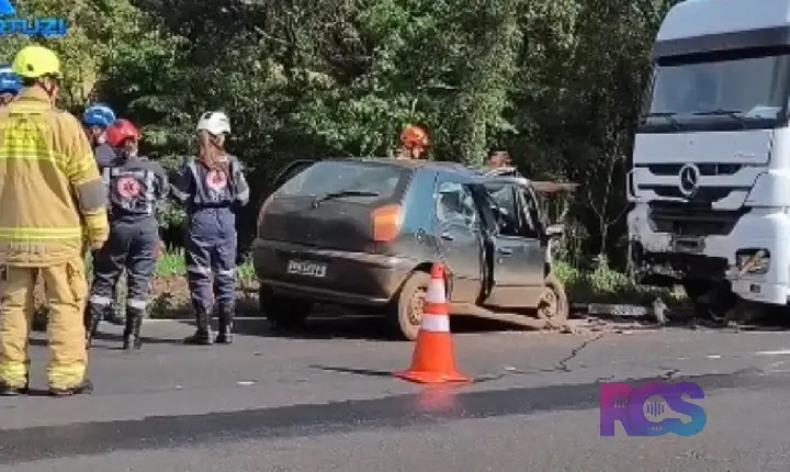 Condutor morre em colisão frontal entre carro e caminhão na BR-373, em Chopinzinho