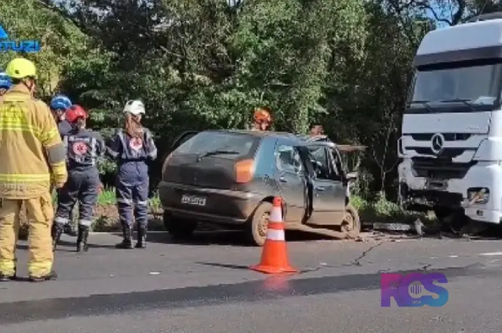 Condutor morre em colisão frontal entre carro e caminhão na BR-373, em Chopinzinho