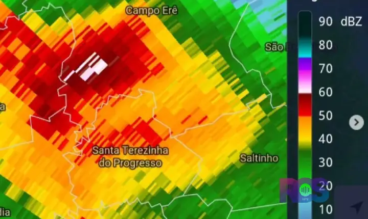 DEFESA CIVIL CONFIRMA TORNADO EM CAMPO ERÊ