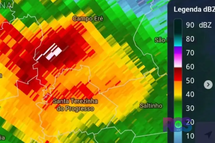 DEFESA CIVIL CONFIRMA TORNADO EM CAMPO ERÊ