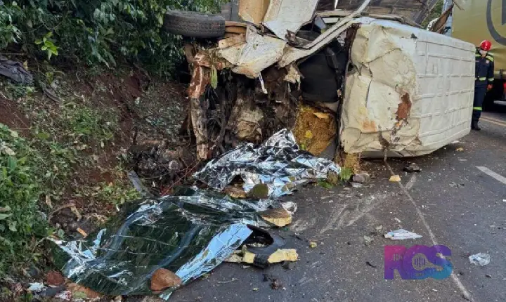 Duas pessoas morrem em acidente na PR-281, em Realeza