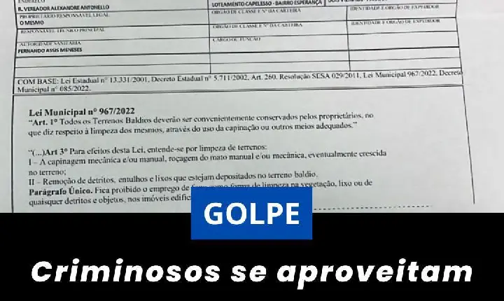 Golpistas usam ação da Prefeitura para aplicar boletos falsos em Dois Vizinhos