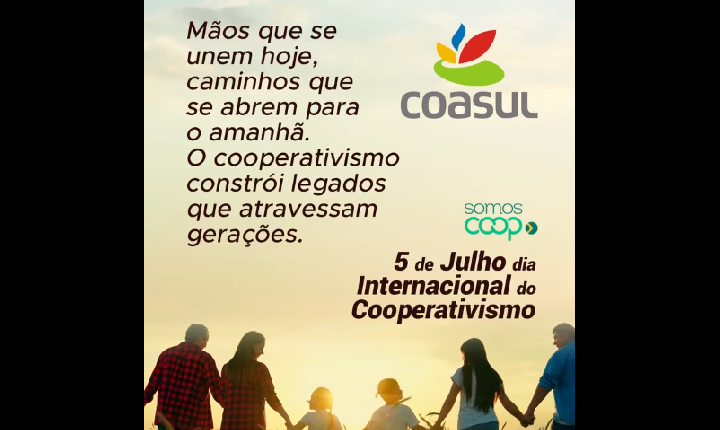 Hoje celebramos o Cooperativismo, uma verdadeira força que transforma vidas!