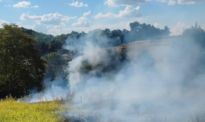 Incêndio em vegetação mobiliza Bombeiro Comunitário na Linha Guaraipo