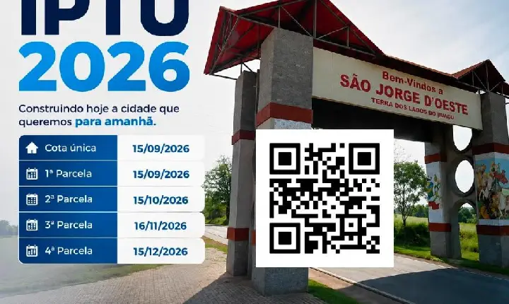 IPTU 2026: GUIAS ESTARÃO DISPONÍVEIS A PARTIR DESTA SEXTA-FEIRA