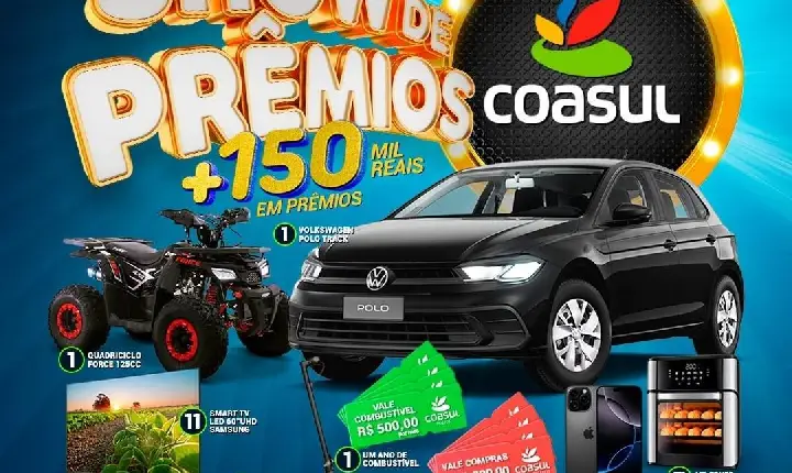 Já saiu os Ganhadores da Promoção Show de Prêmios Coasul! 🤩
