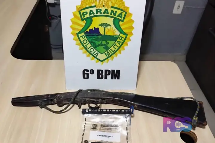 Jovem de 21 anos é preso e adolescente apreendido com garrucha calibre 12 em Espigão Alto do Iguaçu
