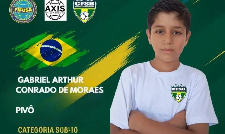 Jovem talento do futsal com raízes em São Jorge D’Oeste é convocado para a Seleção Brasileira Sub-12