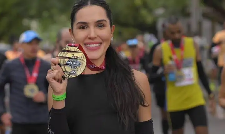 Nutricionista sanjorgense conquista primeira maratona e completa os 42 quilômetros em Porto Alegre