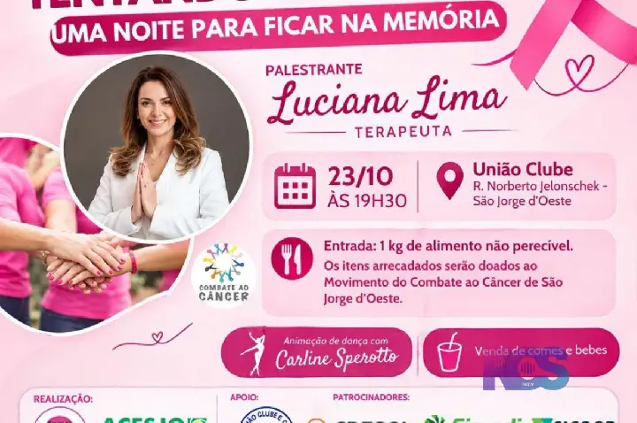 Outubro Rosa: Núcleo da Mulher Empresária promove noite de conscientização e acolhimento em São Jorge D’Oeste