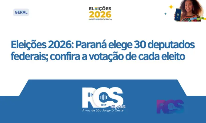 Paraná elege 30 deputados federais; confira a votação de cada eleito