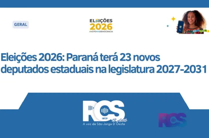 Paraná terá 23 novos deputados estaduais na legislatura 2027-2031