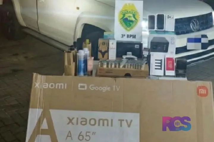 Polícia apreende anabolizantes, eletrônicos e mercadorias em abordagem na PR-475, em São Jorge D’Oeste