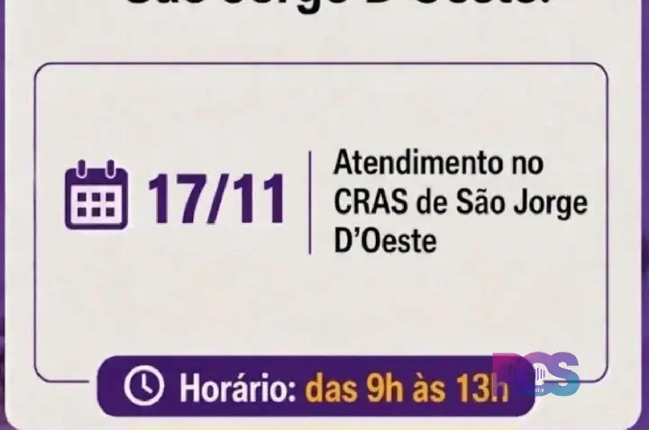 Polícia Civil realiza atendimento em São Jorge D’Oeste no dia 17 de novembro