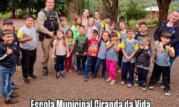 Polícia Militar de São Jorge D’Oeste inicia ciclo de palestras nas escolas pelo Programa Saúde na Escola