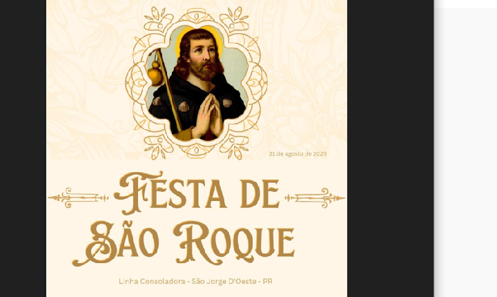 Festa de São Roque na Linha Consoladora!