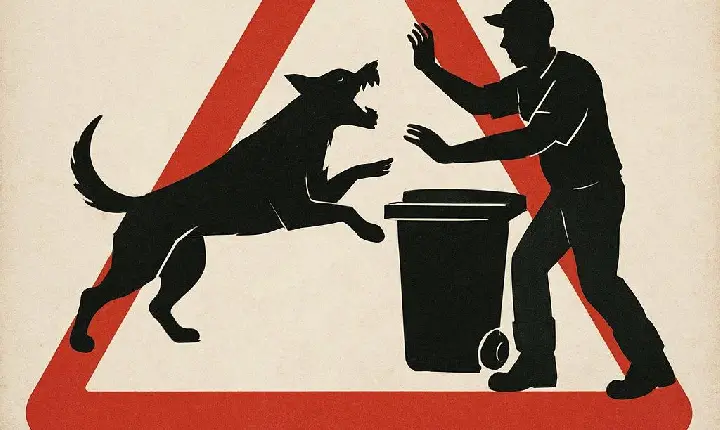 Profissionais da coleta de lixo pedem colaboração da população para evitar ataques de cães durante o serviço
