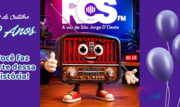 RCS FM 87,9 – 19 anos sendo A Voz de São Jorge D’Oeste!