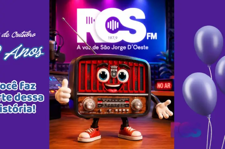 RCS FM 87,9 – 19 anos sendo A Voz de São Jorge D’Oeste!