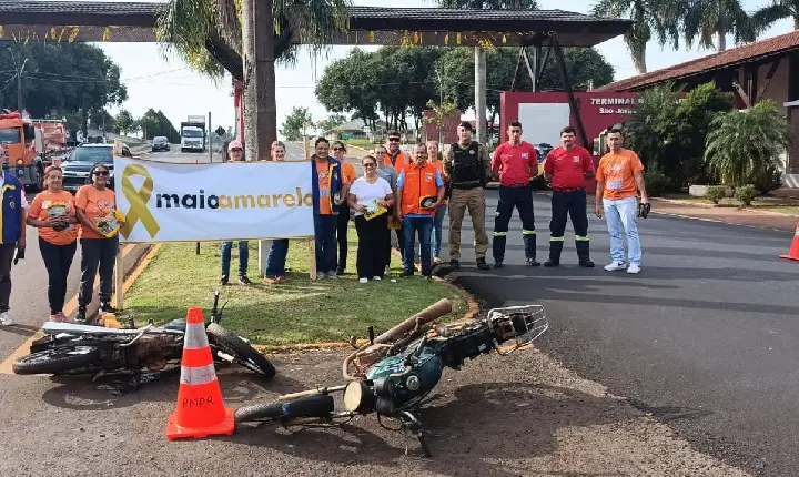São Jorge D’Oeste realiza ações do Maio Amarelo com foco na prevenção e valorização da vida no trânsito