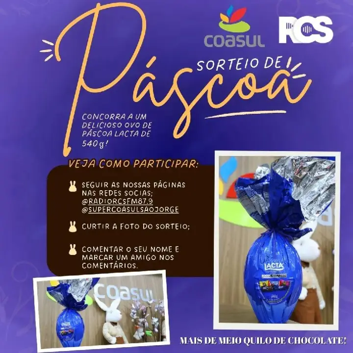 Sorteio de Páscoa incrível!