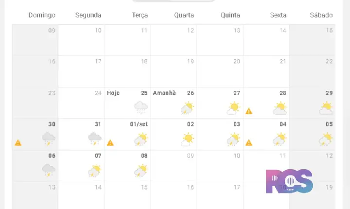 TEMPO EM SÃO JORGE D’OESTE – TERÇA-FEIRA (25)