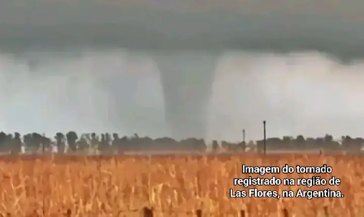 Temporal na Argentina acende alerta para temporais no Sul do Brasil