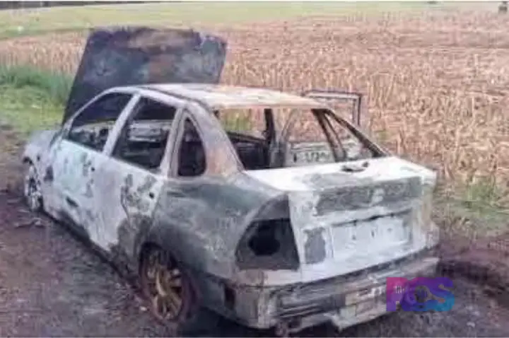 Um corpo carbonizado foi encontrado dentro de um veículo após um incêndio registrado na madrugada deste domingo (13), na PR-483, em Pato Branco, no Su