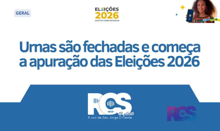 Urnas são fechadas e começa a apuração das Eleições 2026
