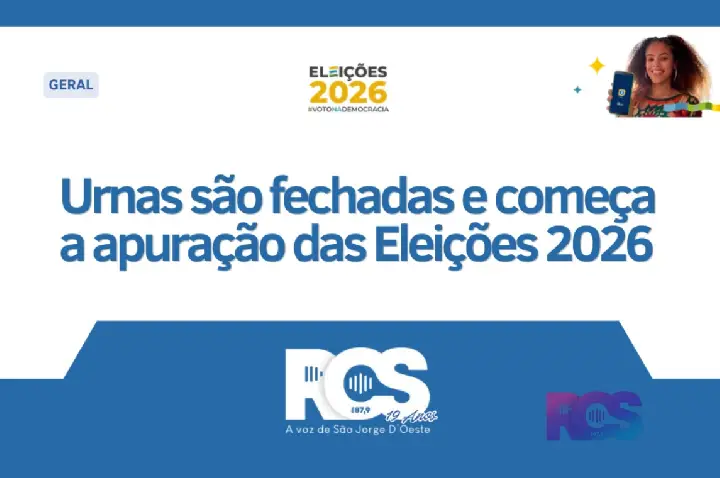 Urnas são fechadas e começa a apuração das Eleições 2026