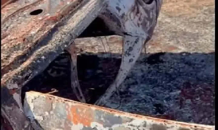 Veículo capota e pega fogo na madrugada de domingo de Páscoa em Dois Vizinhos