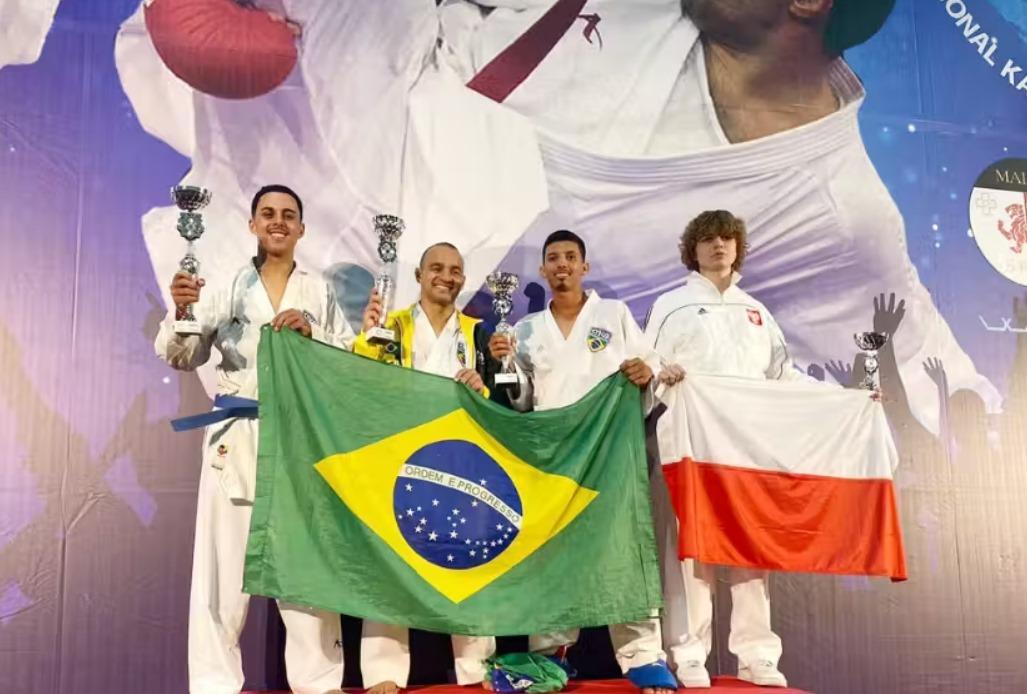 Gari brasileiro conquista ouro no mundial de karatê na Europa