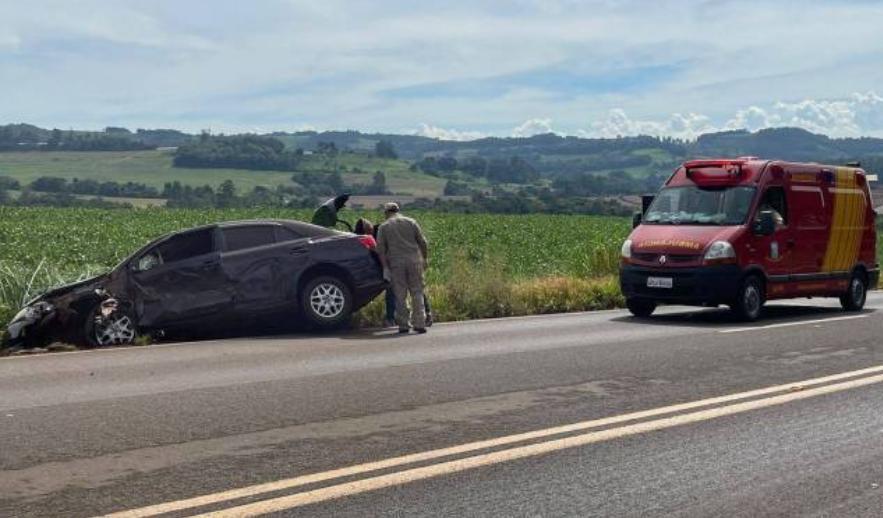 Motorista Ferido em acidente na PR-281 entre Dois Vizinhos e São Jorge. 