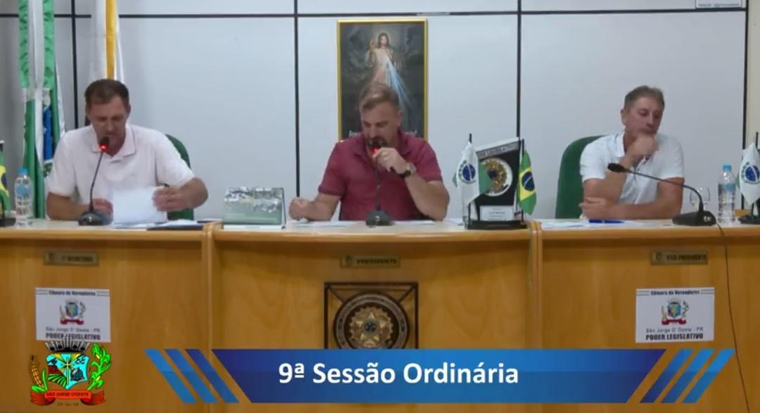 Câmara Municipal de São Jorge D' Oeste delibera sobre três projetos de lei.