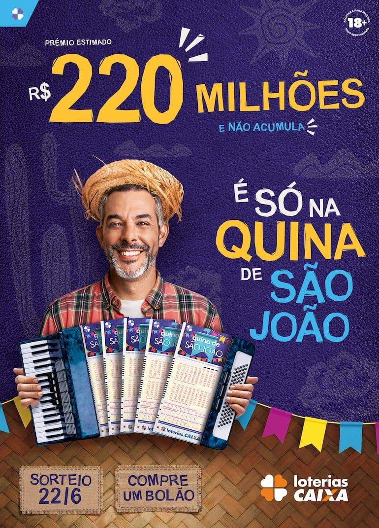 Quina de São João 2024 vale R$ 220 milhões