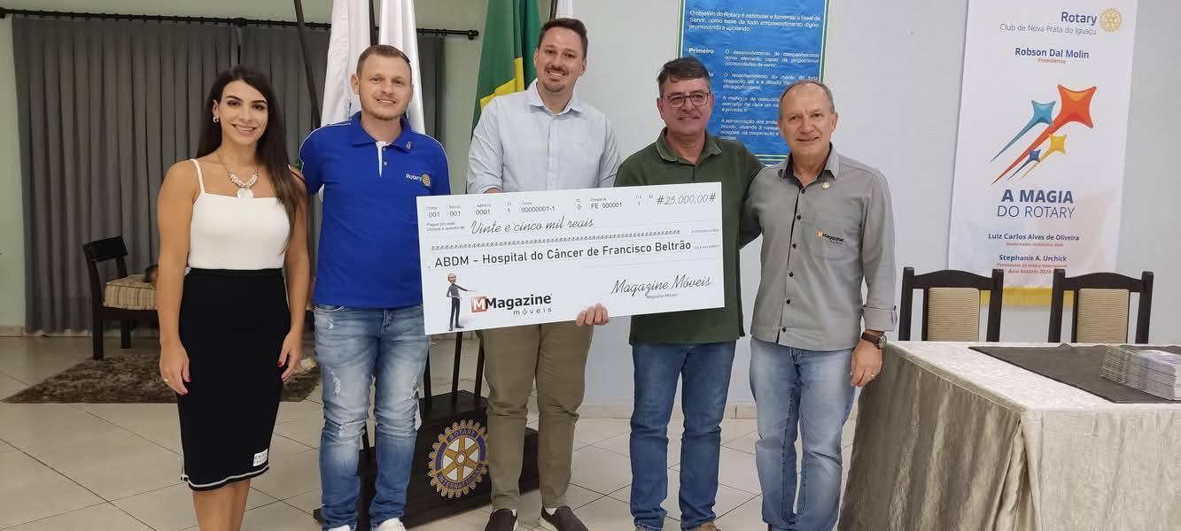 Rede Magazine Móveis repassa R$ 25 mil ao CEONC de Francisco Beltrão