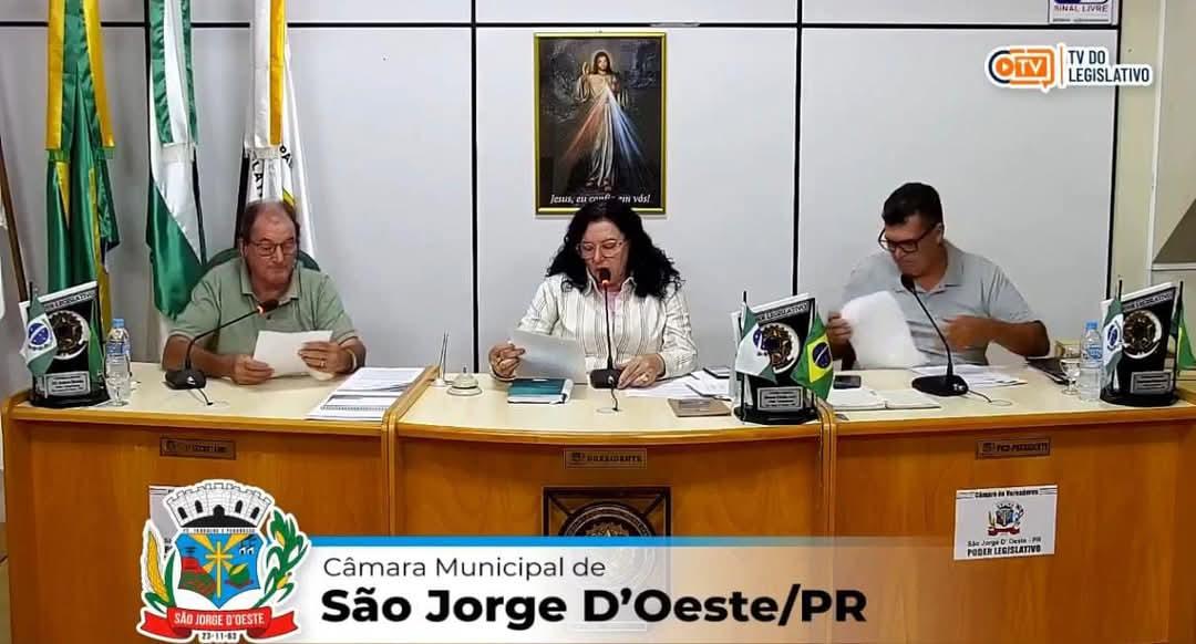 Câmara de Vereadores de São Jorge D’Oeste aprova três projetos em sessão ordinária e extraordinária