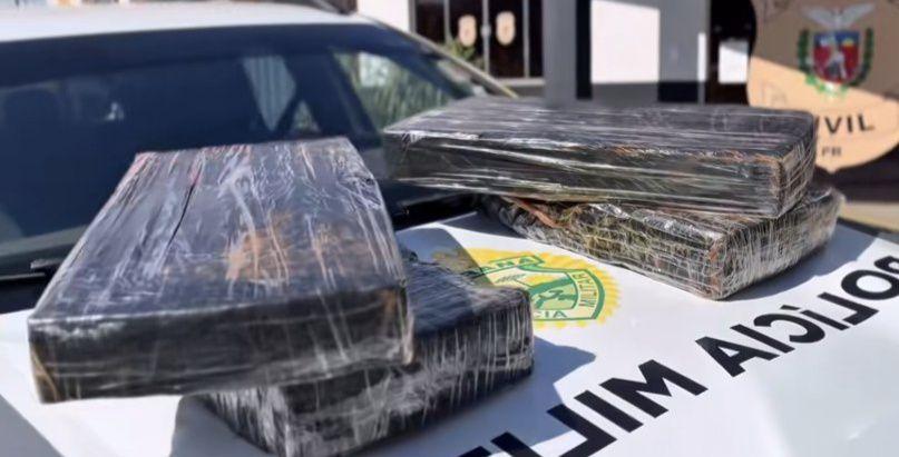 Polícia Militar apreende 38 quilos de maconha após acidente de trânsito em Dois Vizinhos